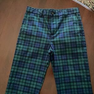 Vineyard Vines green/blue plaid pants.  Boys size 16